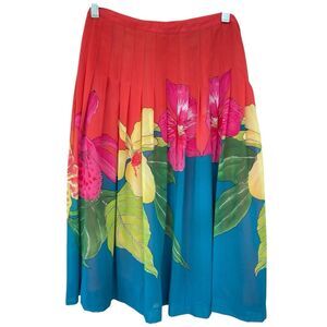 Bandolino Flowy Floral Colorful Skirt Size 16W